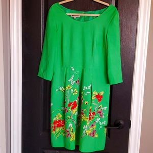 Serrani Italy Green Floral Dress
